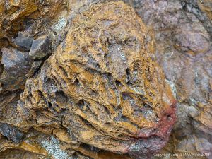 Close-up of rock texture and pattern from Polurrian Cove