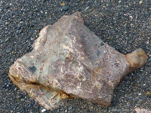 Boulder on the beach at Polurrian Cove
