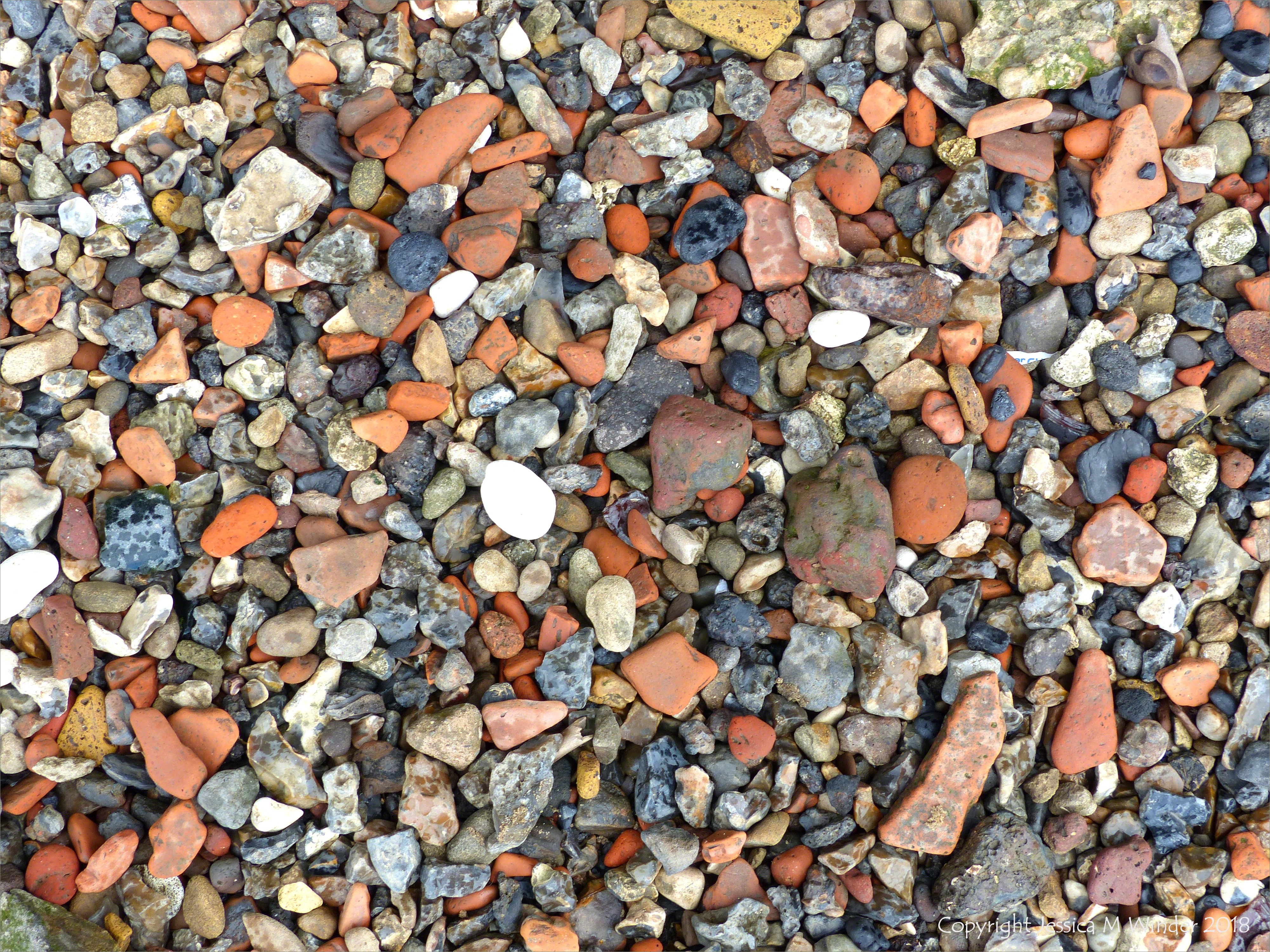 Composition of an urban riverside beach