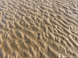 Natural patterns in the sand on the beach