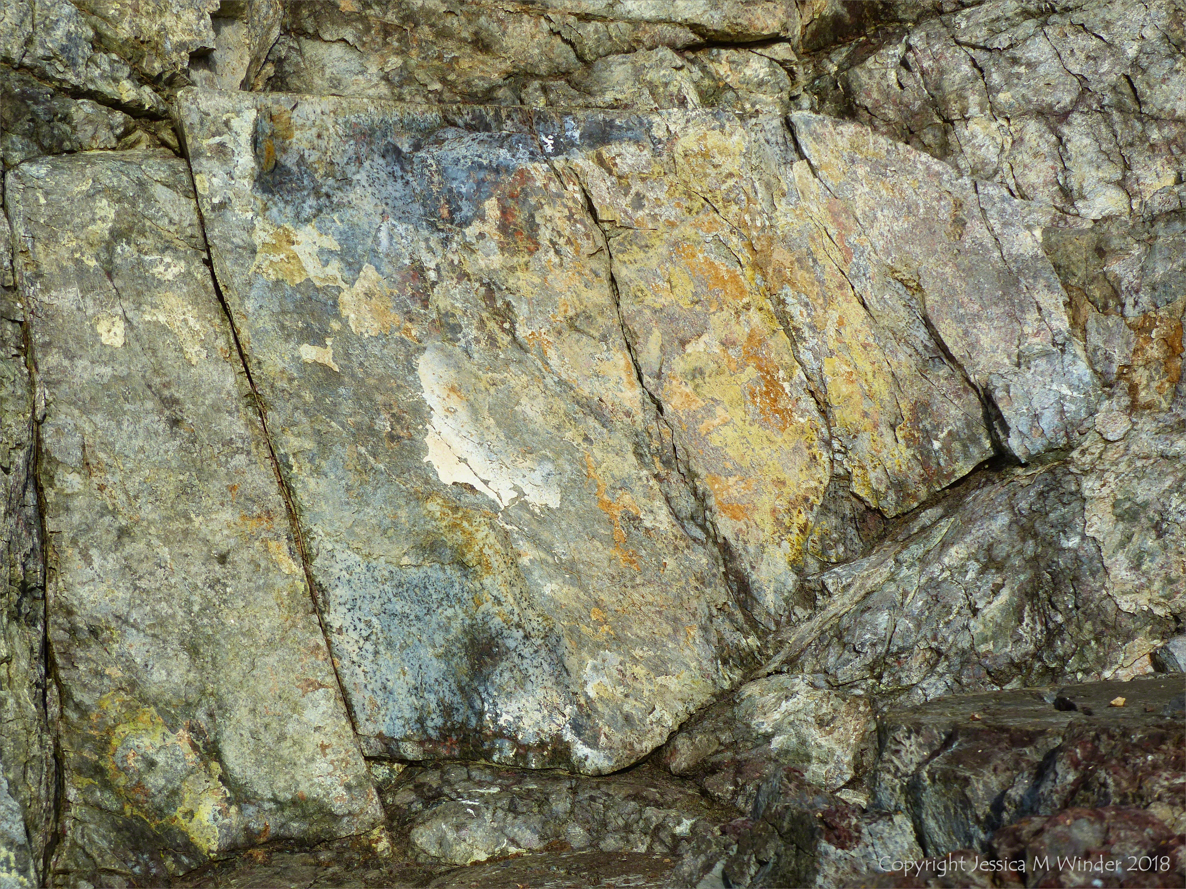 Close-up of rock at Kennack Sands