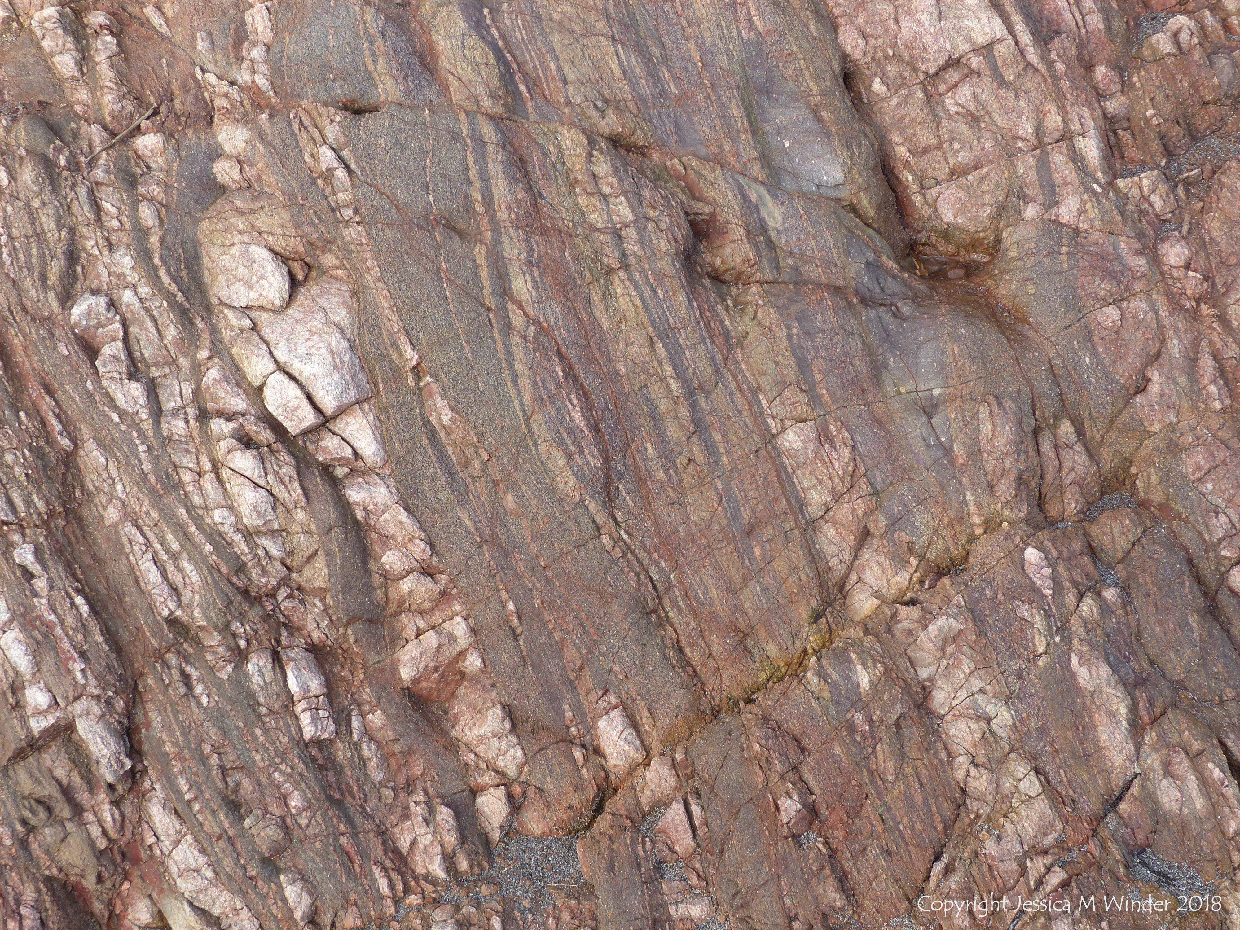Natural abstract patterns in Cornish rock