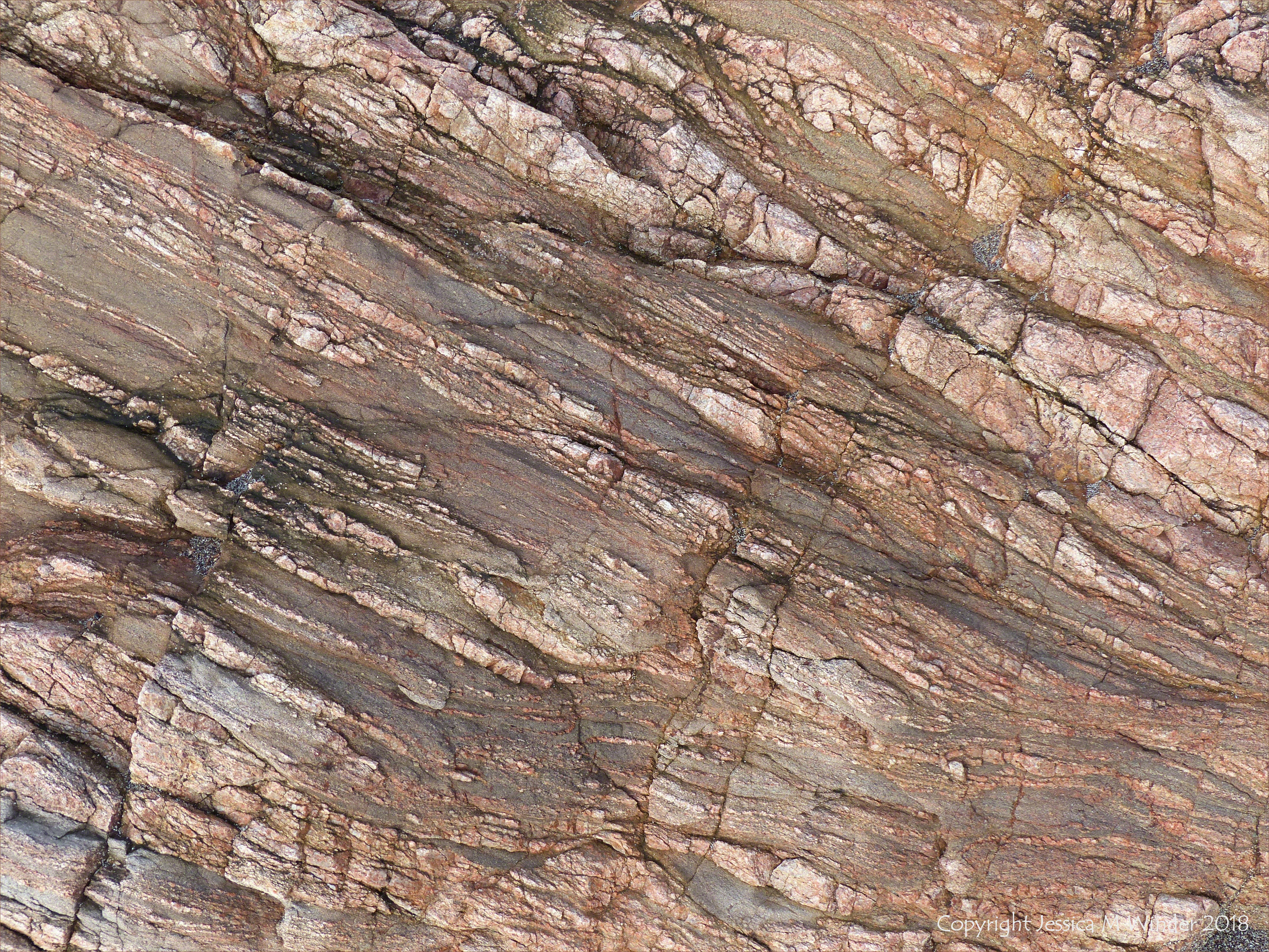 Natural abstract patterns in Cornish rock