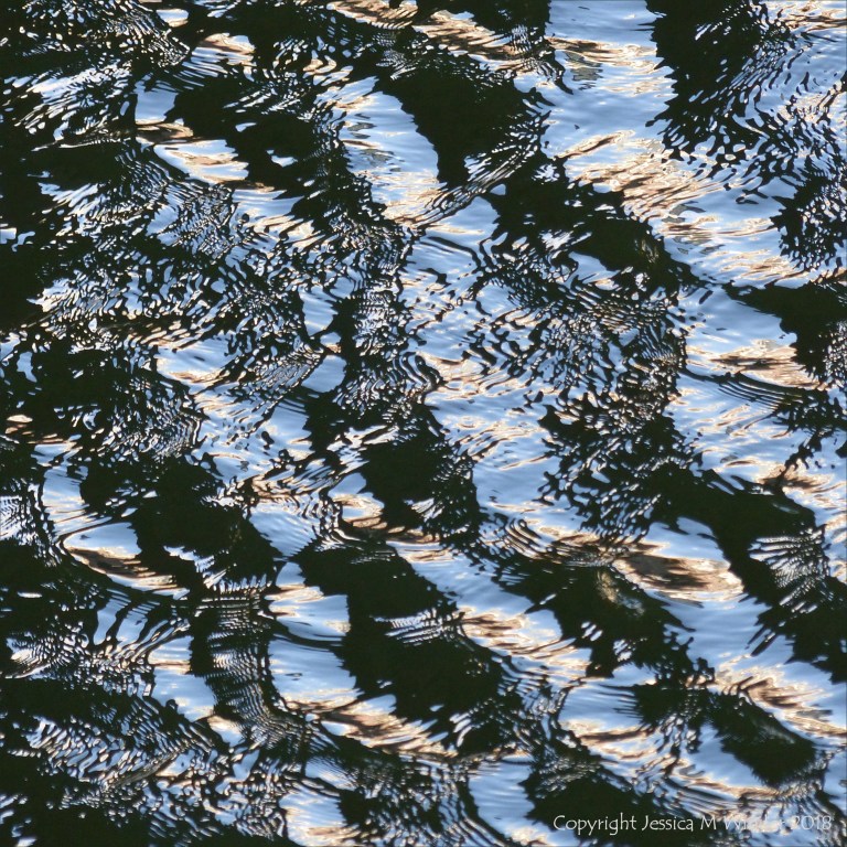 Natural unaltered surface water texture and pattern
