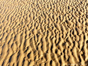 Natural patterns in the sand on the beach