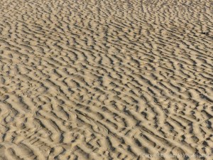 Natural patterns in the sand on the beach