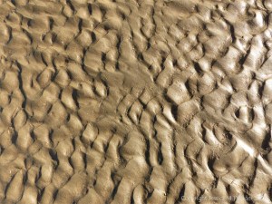 Natural patterns in the sand on the beach