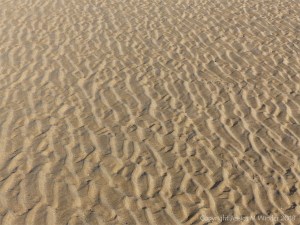 Natural patterns in the sand on the beach