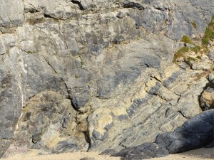 Prissen's Tor rocks at Broughton Bay in Gower, South Wales