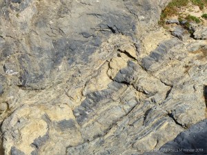 Prissen's Tor rocks at Broughton Bay in Gower, South Wales