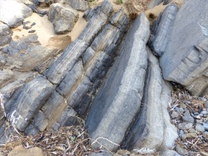 Prissen's Tor rocks at Broughton Bay in Gower, South Wales