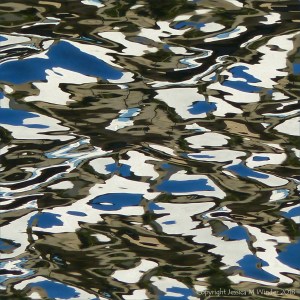 Patterns of reflection on rippled water