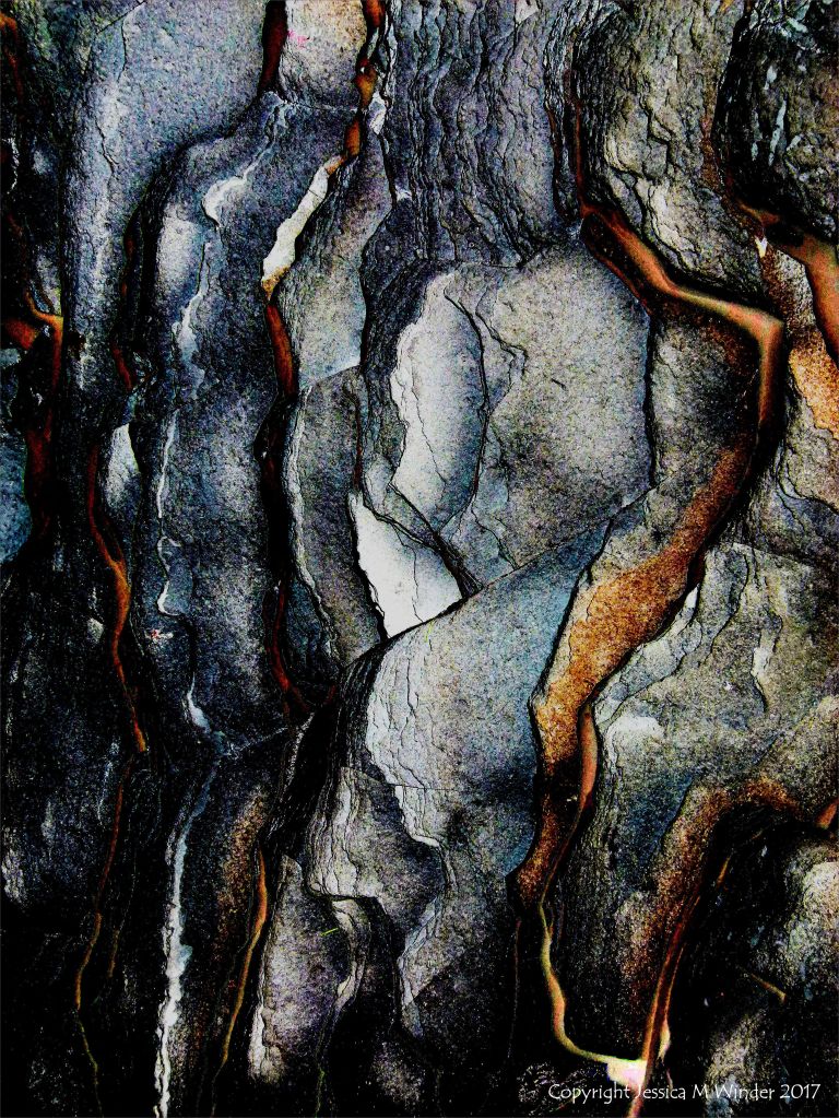 Abstract image of Lias limestone strata