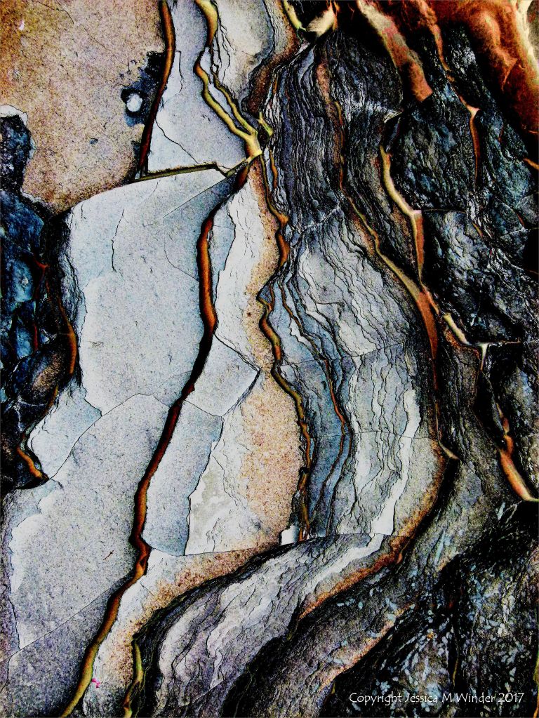 Abstract image of Lias limestone strata
