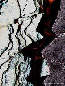 Abstract image of Lias limestone strata