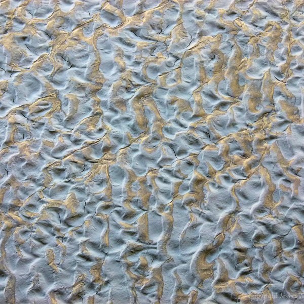 Natural ripple patterns in tidal river mud