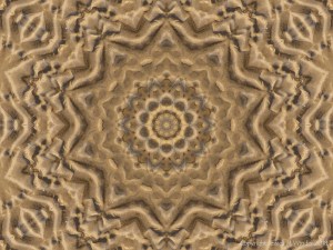 Mandala pattern with sand