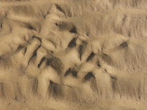Natural patterns in beach sand
