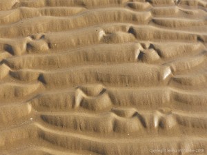 Natural patterns in beach sand
