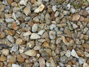 Beach stones with natural holes