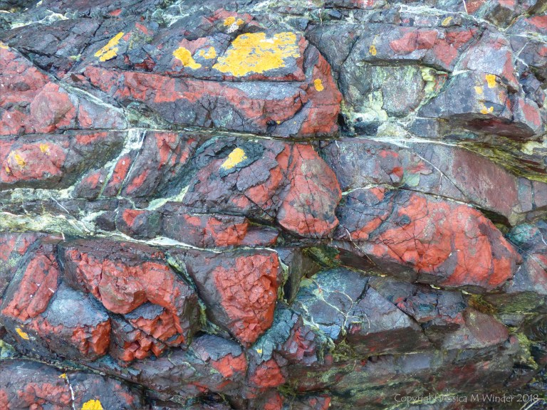 Details of rock texture and pattern at Kynance Cove