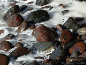 Mostly serpentine pebbles at Kynance Cove