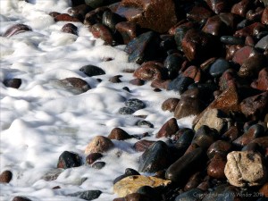 Mostly serpentine pebbles at Kynance Cove
