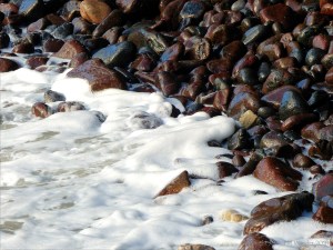 Mostly serpentine pebbles at Kynance Cove