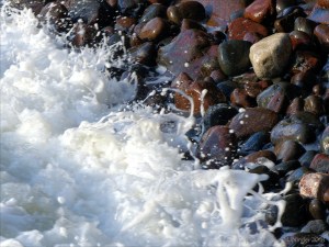 Mostly serpentine pebbles at Kynance Cove