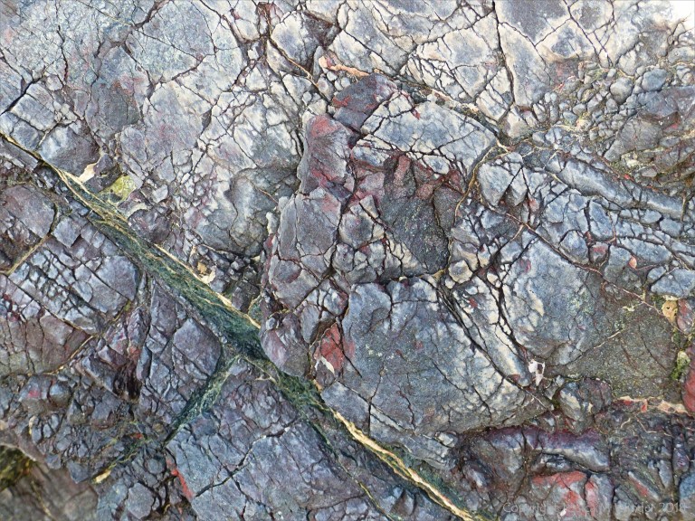 Details of rock texture and pattern at Kynance Cove