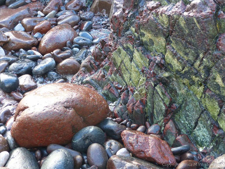 Details of rock texture and pattern at Kynance Cove