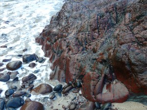 Close-up image serpentine rock