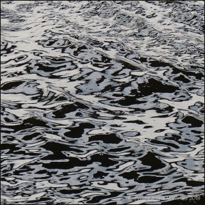 Natural patterns on flowing water