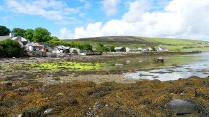 View looking west on the seashore at Finstown