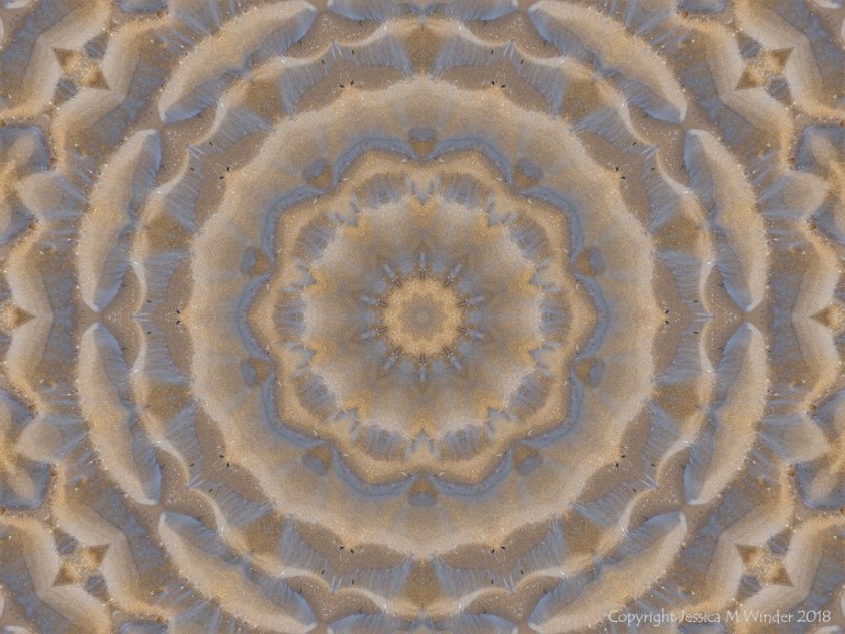 Mendala pattern with sand