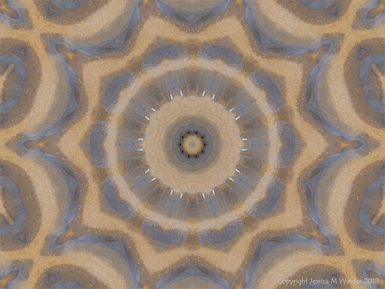 Mendala pattern with sand