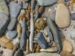 Beach stones at Point of Hellia in Orkney