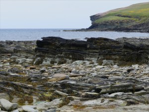 Rock strata on the beach at birsay