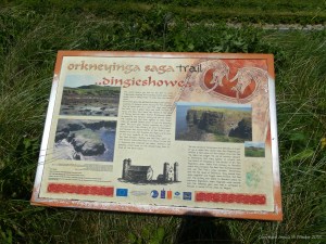 Information board at Dingieshowe Bay