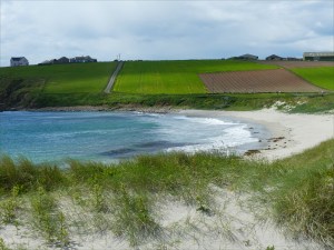 View looking west at Dingieshowe Bay