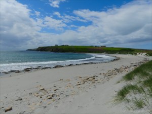 View looking west at Dingieshowe Bay