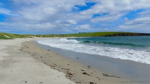 View looking east at Dingieshowe Bay