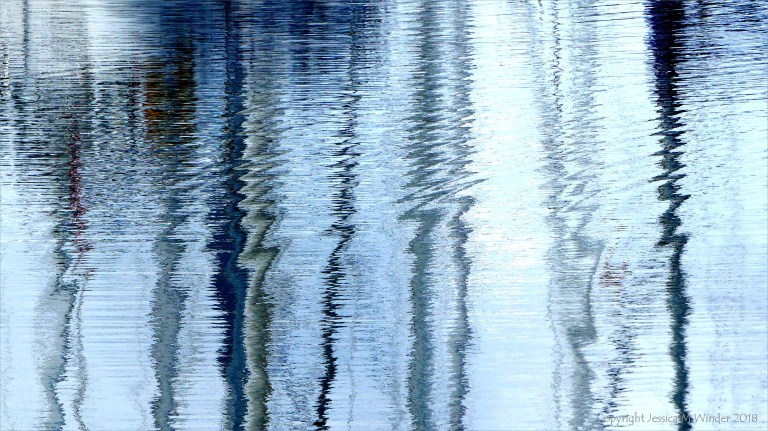 Reflection of rigging on water