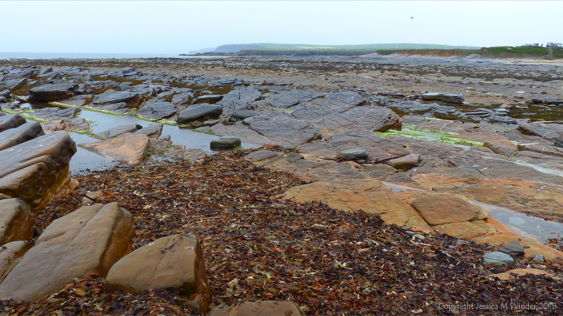 View looking northeast across the causeway at Birsay in Orkney