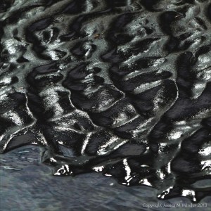 Wet sand ripple natural pattern