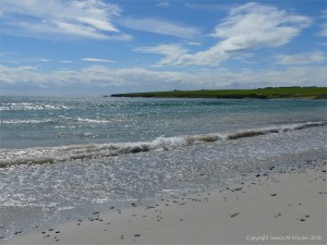 Sparkling blue sea at Newark Bay
