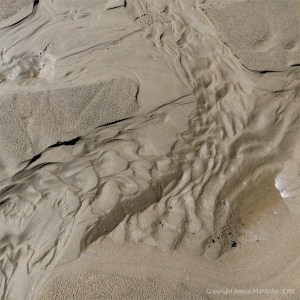 Sand texture and pattern on the beach