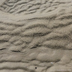 Sand texture and pattern on the beach