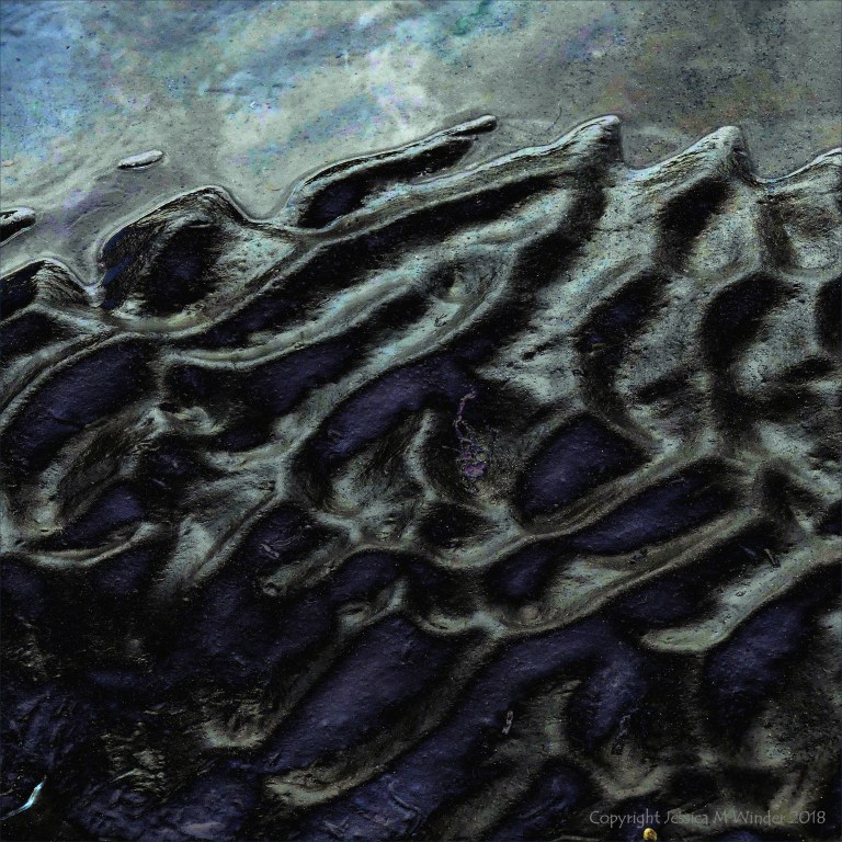 Wet sand ripples (altered photograph)