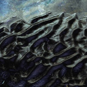 Wet sand ripples (altered photograph)